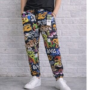 Fresh Prints Graffiti Jogger Pants Mens Large Streetwear Drill Clothing Co